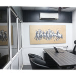 Big Wooden Art with Horses