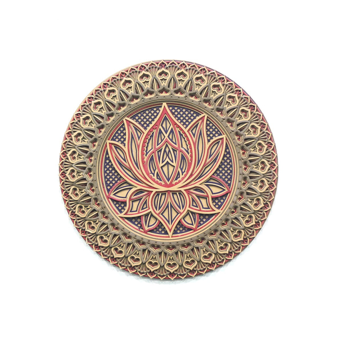 Lotus Wooden Mandala Wall Art