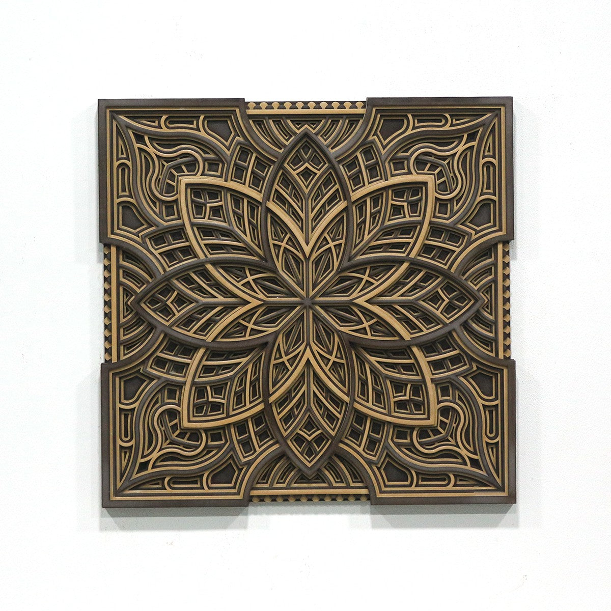 Ahimsa Mandala Wooden Art