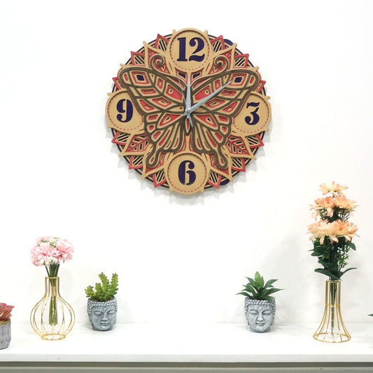 Slash Wooden Wall Clock for decor