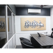 Big Wooden Art with Horses