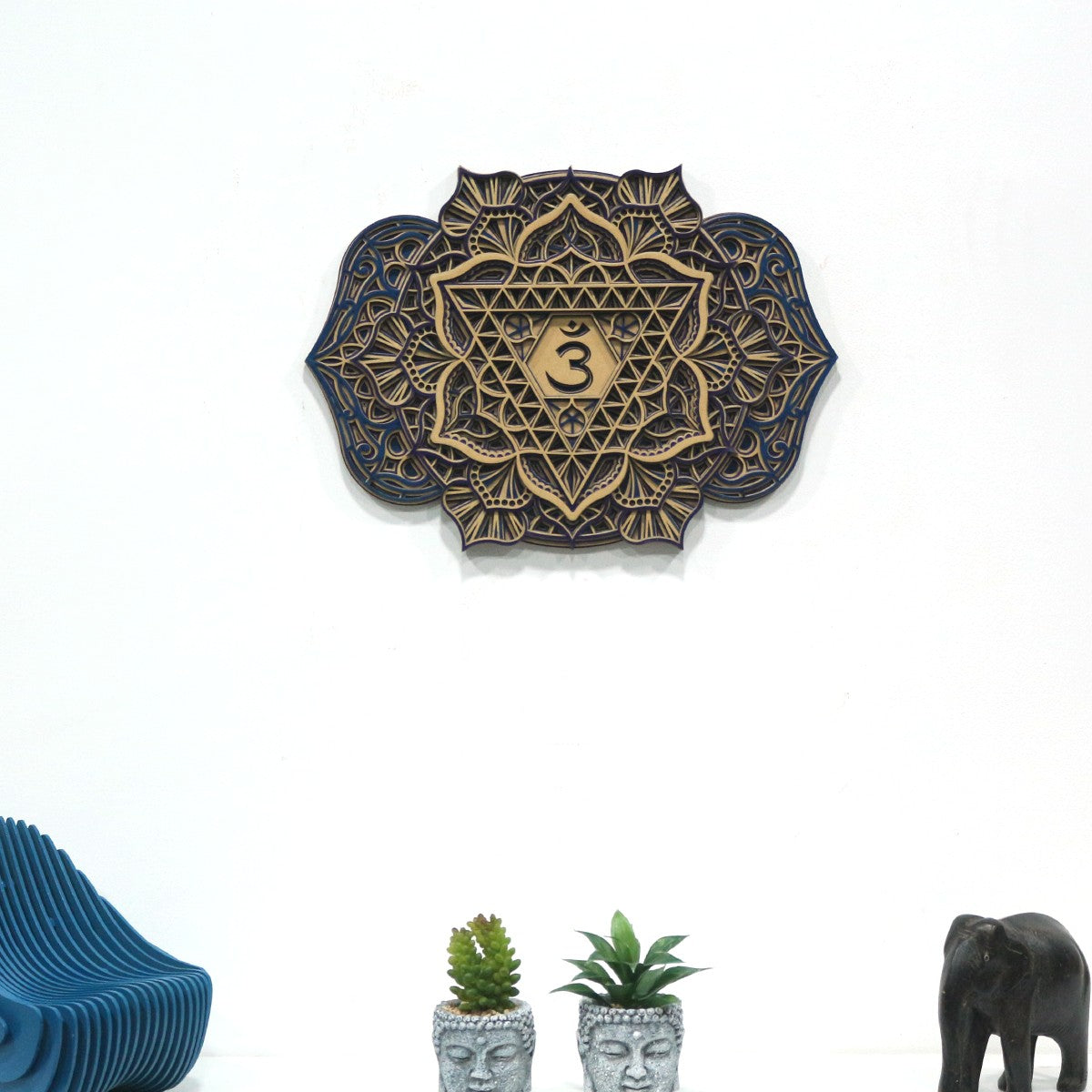 Ajna Mandala Wooden Art