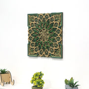 Square Mandala Wooden Piece
