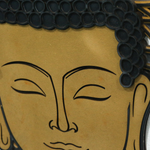 Golden Buddha Face Art