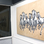 Multiple Wooden Horses